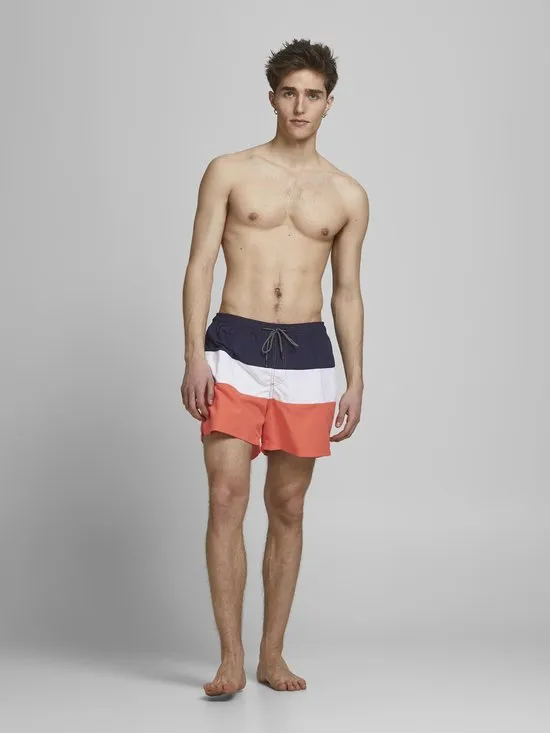 JACK&JONES - Maat L - JJIBALI JJSWIMSHORTS AKM COLORBLOCK STS Heren Zwembroek