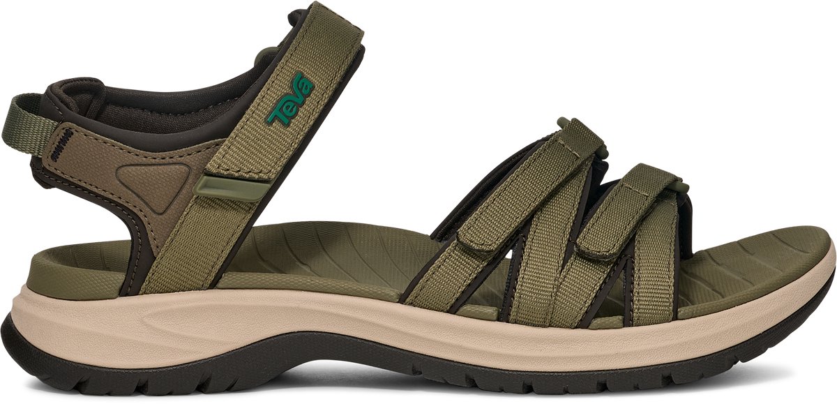 sandalen, heren, kust-kleur, veterige bandjes, rubberzool