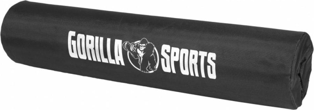 gymmatras, workout mat, kunststof, zwart, rollen