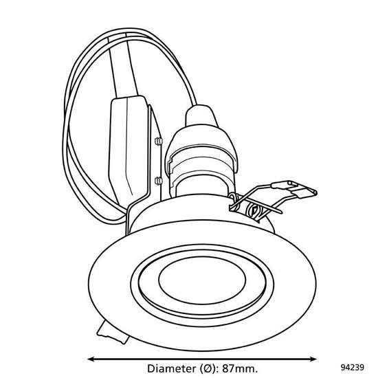 EGLO Peneto - Inbouwspotje - LED - Ø87mm. - Wit - Richtbaar