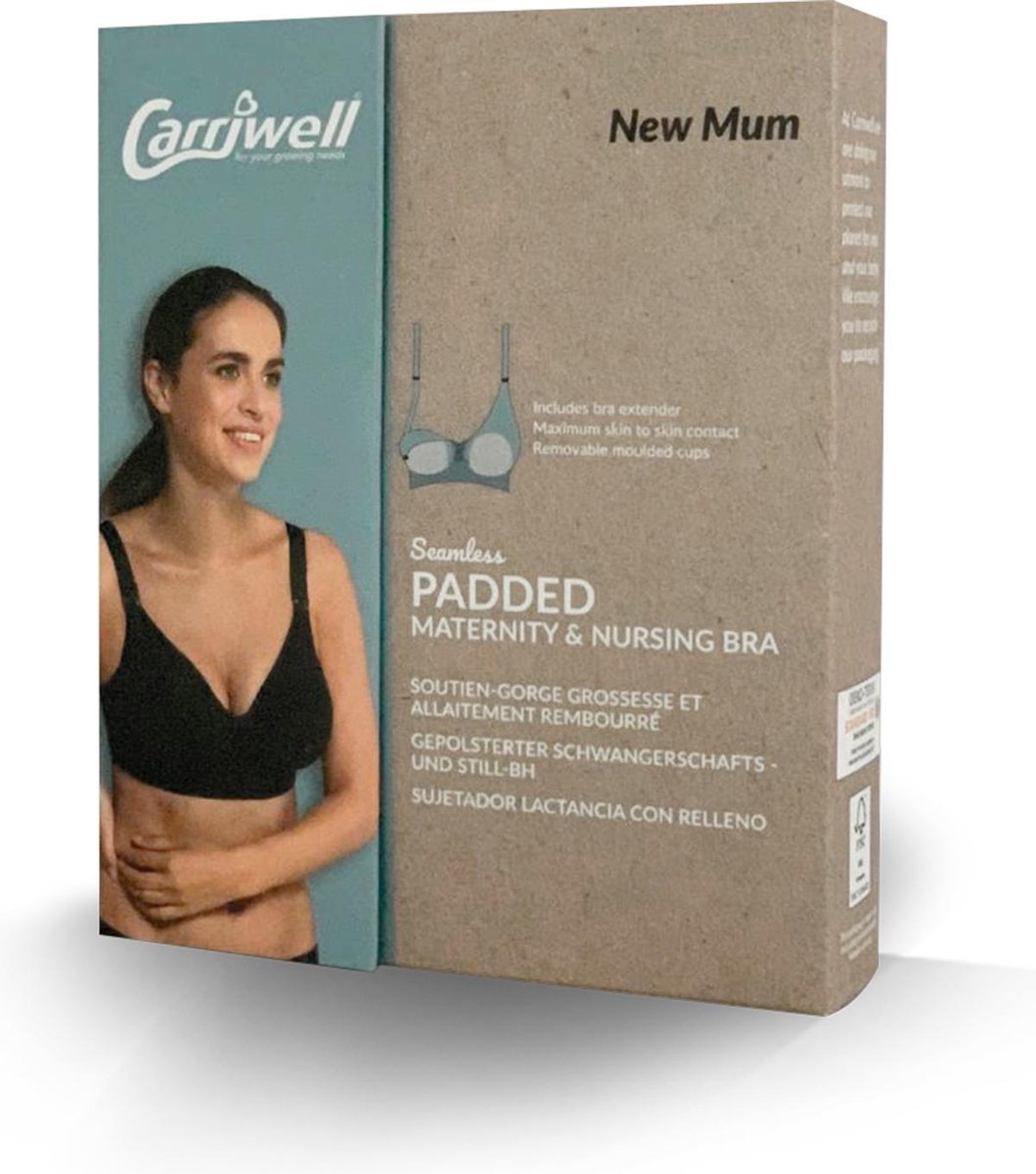 Carriwell - Maat L - Naadloze Padded Voedingsbh Wit