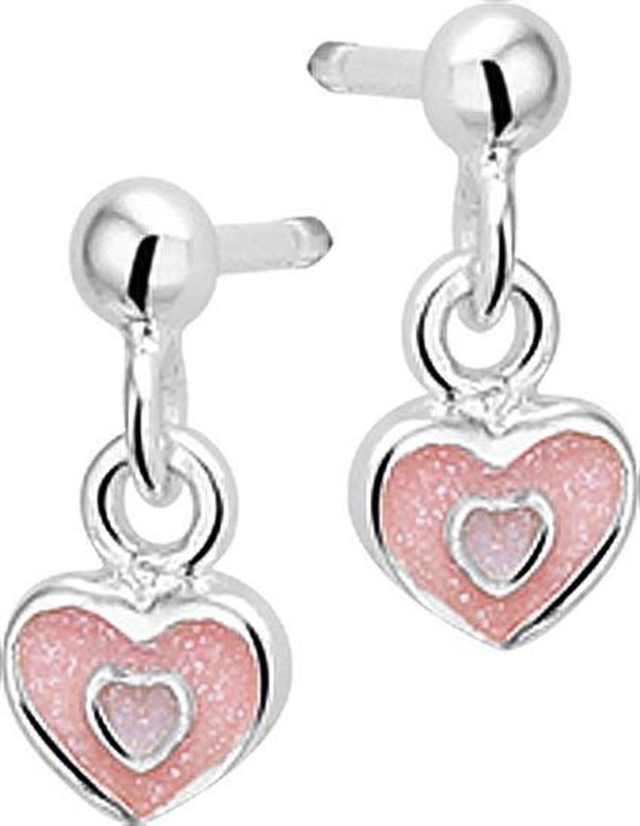 The Jewelry Collection - Oorhangers Hart - Zilver