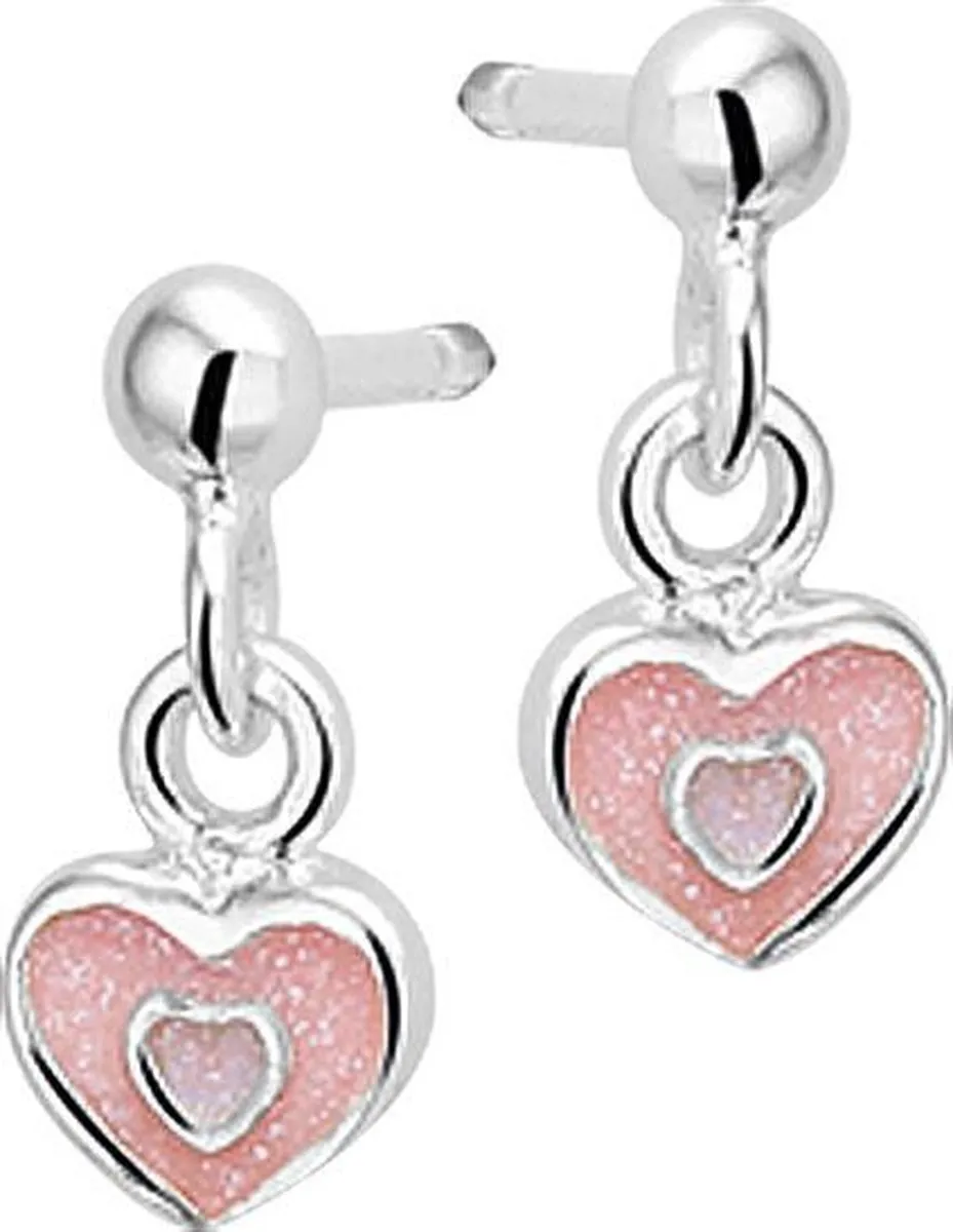 The Jewelry Collection - Oorhangers Hart - Zilver