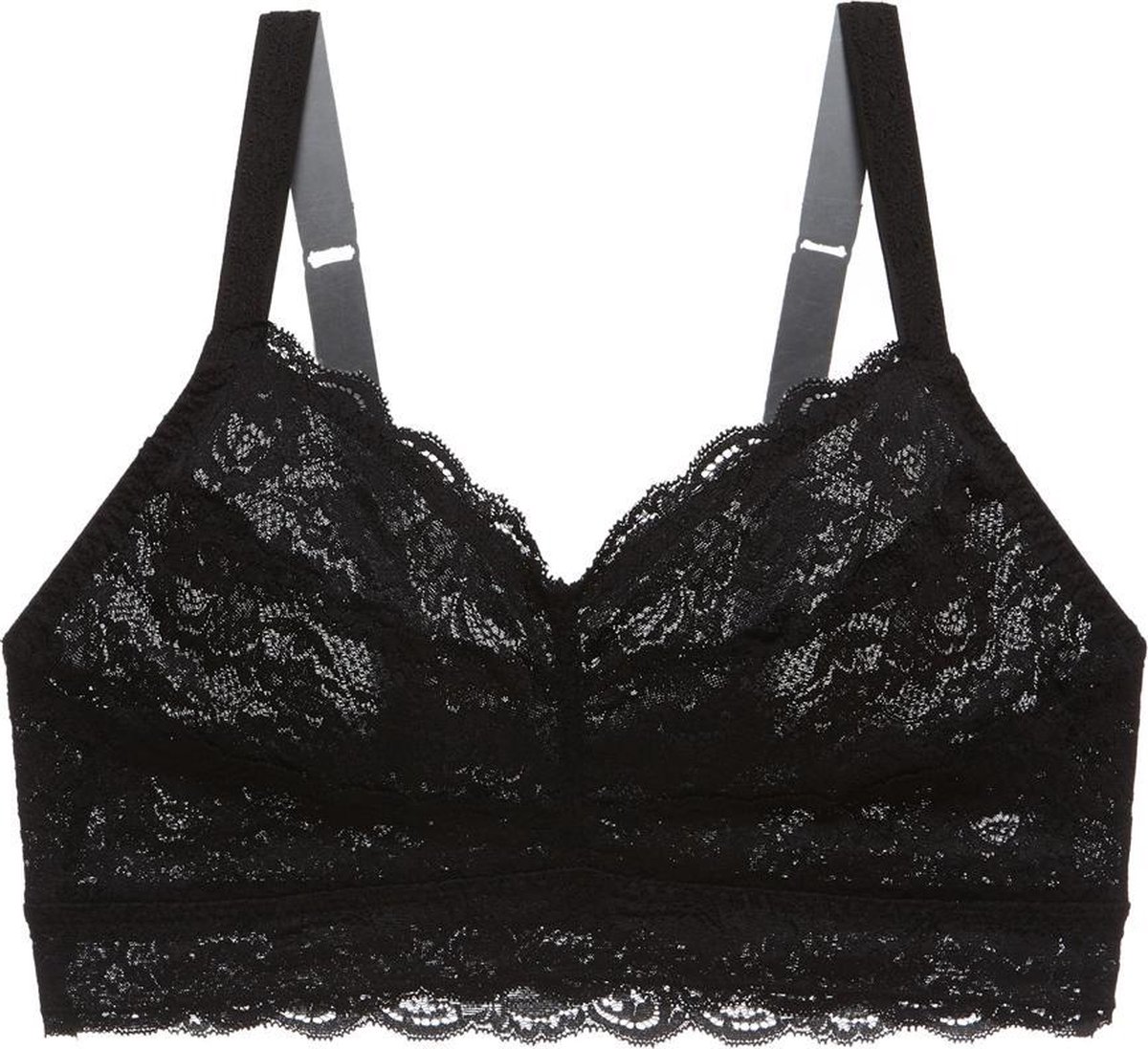 luxe, bh, lace, bralet, zwart
