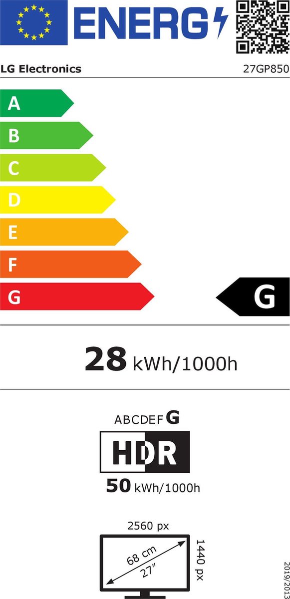 LG 27GP850 Ultragear - QHD Nano IPS 165Hz Gaming Monitor - 27 Inch