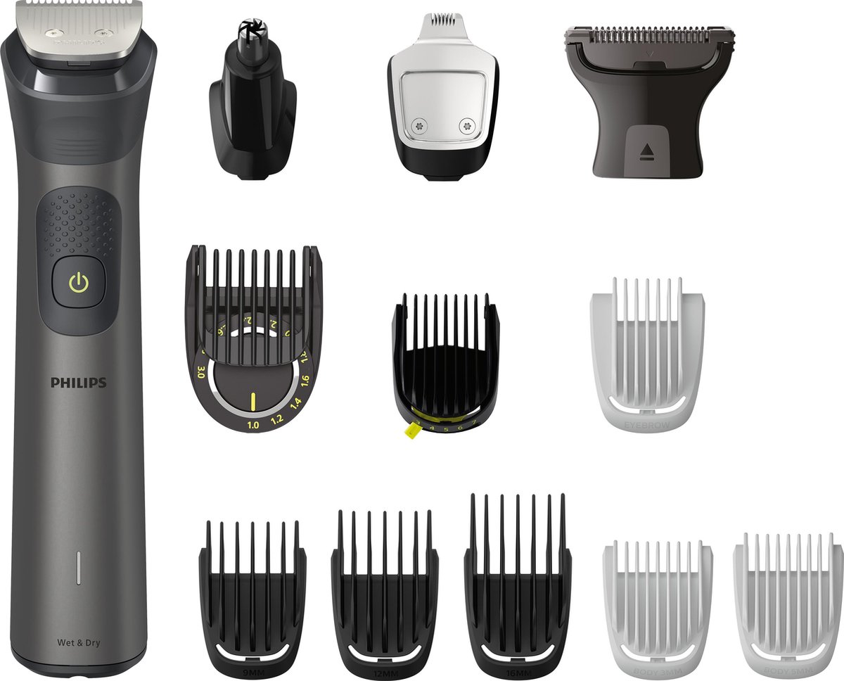 Philips All-in-One Series 7000 - MG7920/15 - 13-in-1 Trimmer Set Voor Baard Lichaam Haar - Donkergri