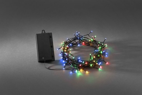 Konstsmide - LED snoer micro op batt timer 240x - multicolor