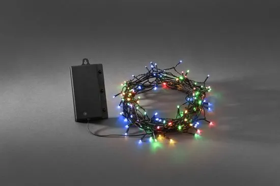 Konstsmide - LED snoer micro op batt timer 240x - multicolor