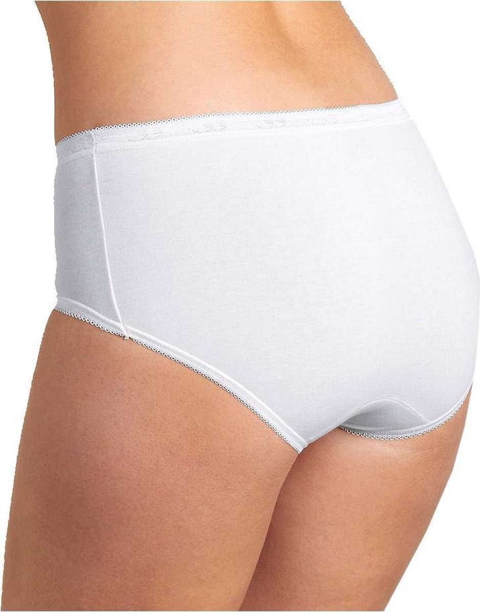 Sloggi - Maat 38 - Basic+ Dames Midi slip - 4-pack - Wit - Dames - Wit