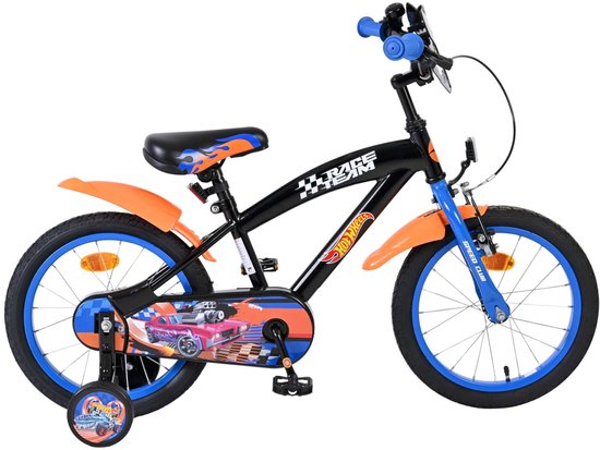 Hot Wheels Kinderfiets - Jongens - 16 inch - Zwart Oranje Blauw