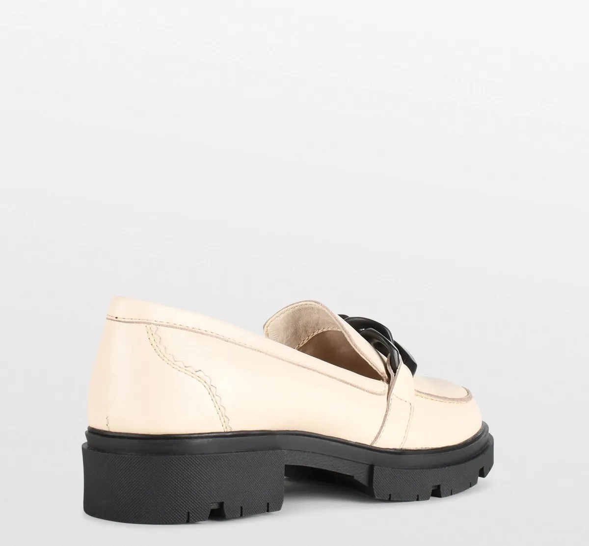 PS Poelman - 41 - SOPHIE Dames Loafers met ketting - Crème