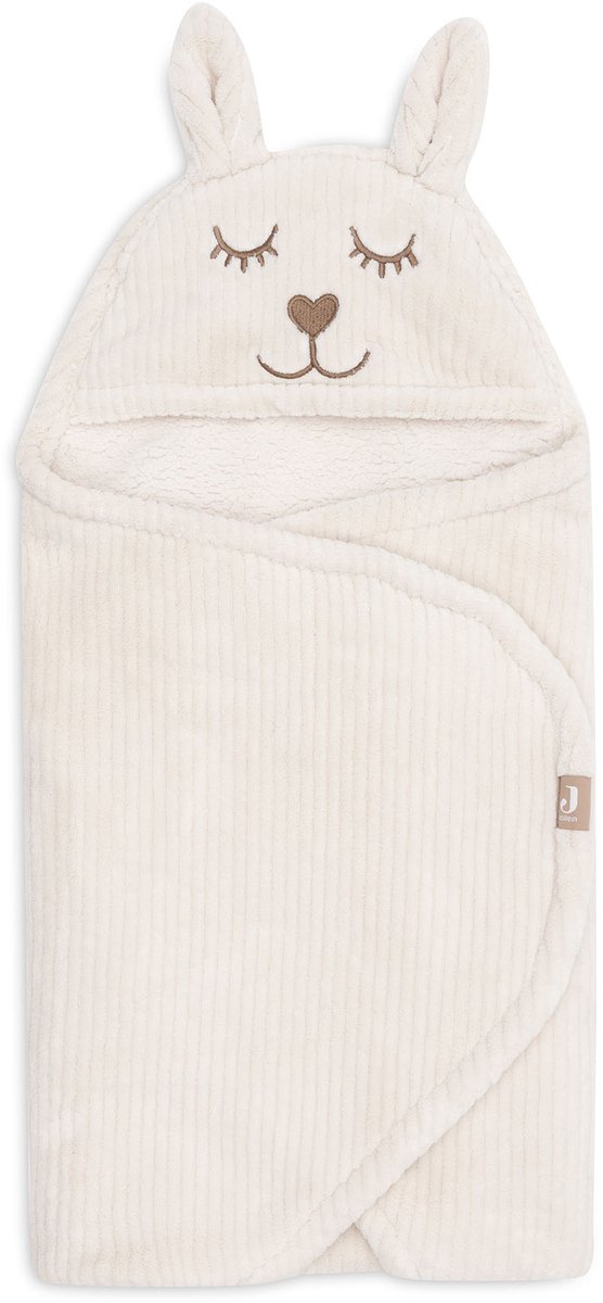 Jollein Baby Wikkeldeken - 100x105cm - Bunny Cloudy Rib - Oatmeal