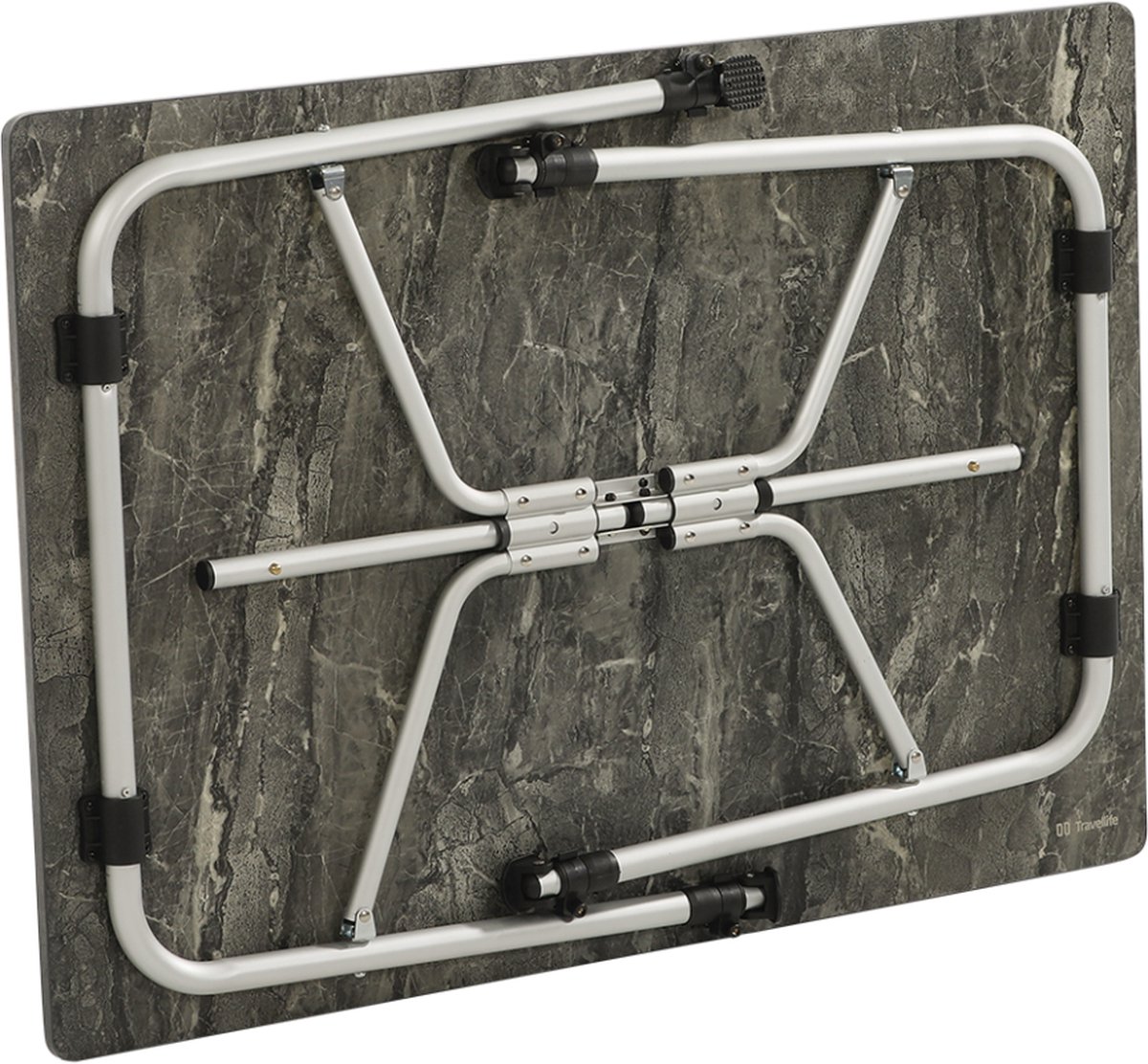 Travellife Sorrento Campingtafel honeycomb dark grey 120 x 80 - Stabiel en lichtgewicht frame - Draagtas inbegrepen