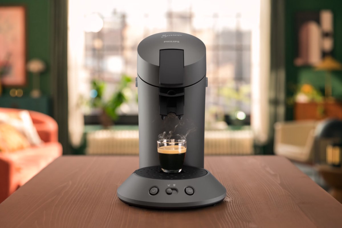 Philips Senseo Original Plus Koffiepadmachine CSA210/50 - Keuze uit 1 of 2 Kopjes - Instelbare Intensiteit - Automatische Uitschakeling - Kasjmiergrijs