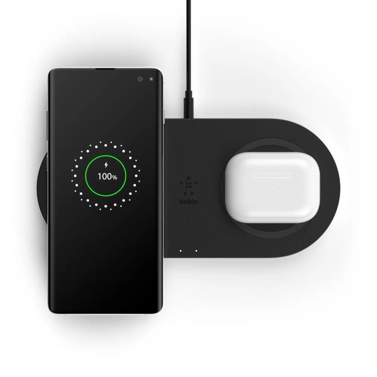 Belkin BOOST CHARGE Dual - Wireless charger + netadapter - Draadloze oplader - 10W - Zwart