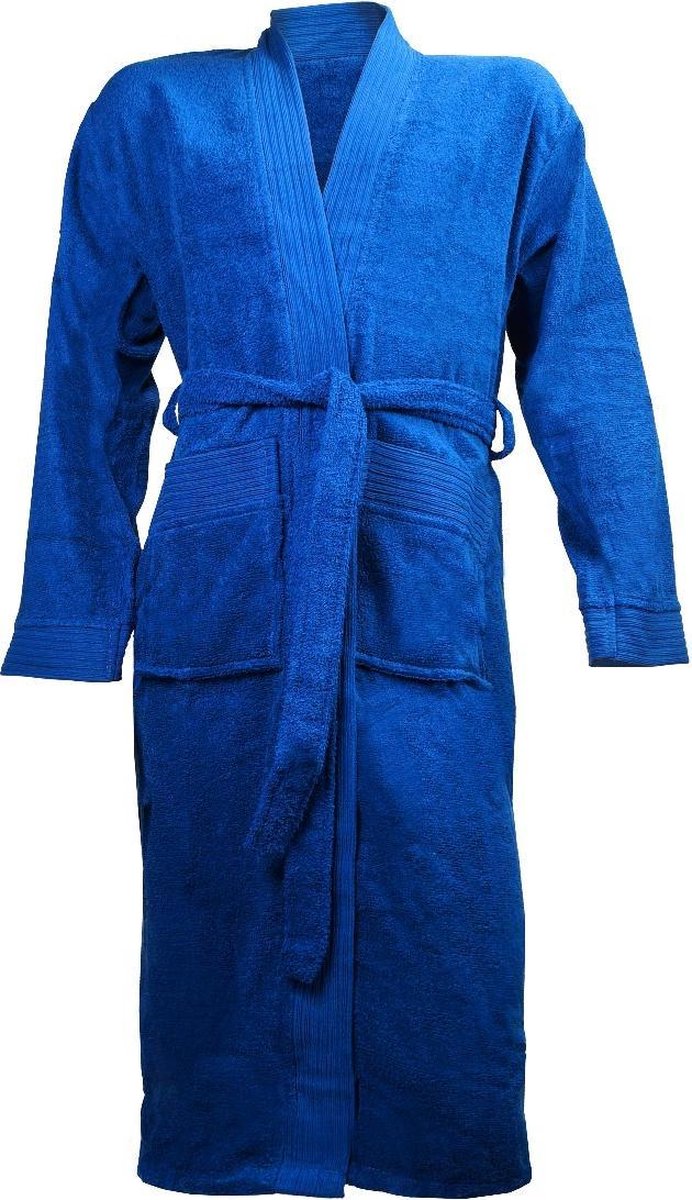 The One  - XXL/3XL - Badstoffen Badjas zonder capuchon Royal Blue