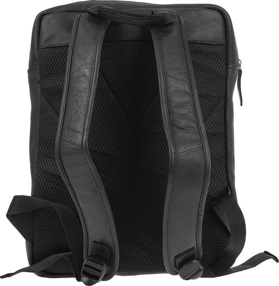 DSTRCT Raider Road Montana Leren Rugtas / 15,6 inch laptoptas - Zwart