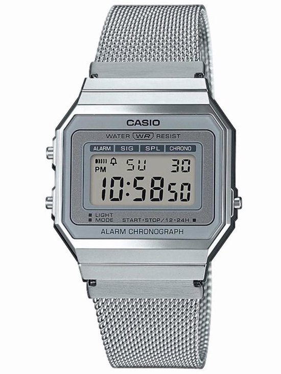 Casio Vintage A700WEM-7AEF Unisex Horloge 33 mm - Zilverkleurig