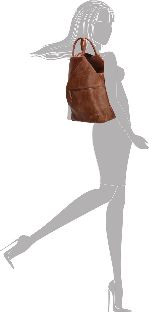 Enrico Benetti Caen 66514 speelse dames rugzak - Cognac