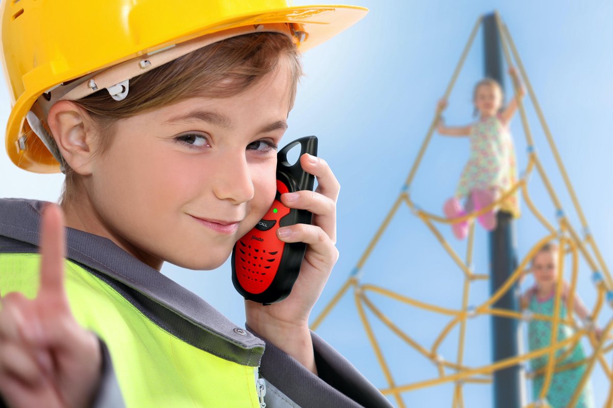 Alecto FR-05RD Walkietalkie voor kinderen - tot 3 km bereik - Eenvoudig in gebruik - Rood