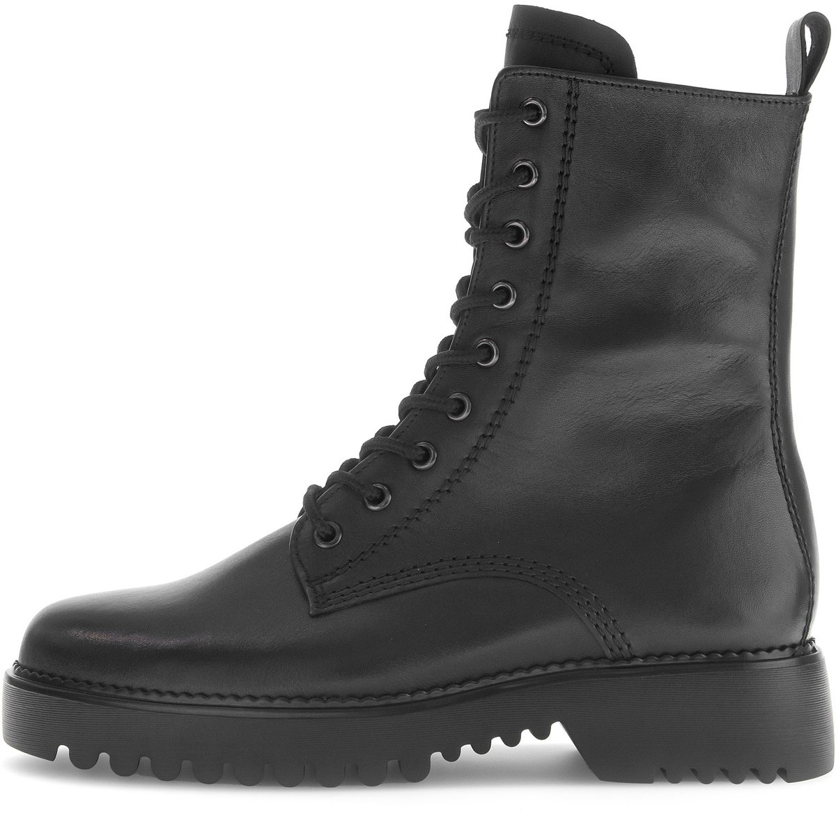  boot, lederen laars, zwart, combat boot, platform