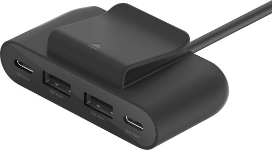 4-poorts USB-splitter Zwart