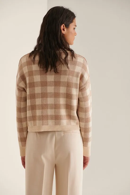 NA-KD-  Maat Medium -  round neck knitted sweater Dames Sweaters