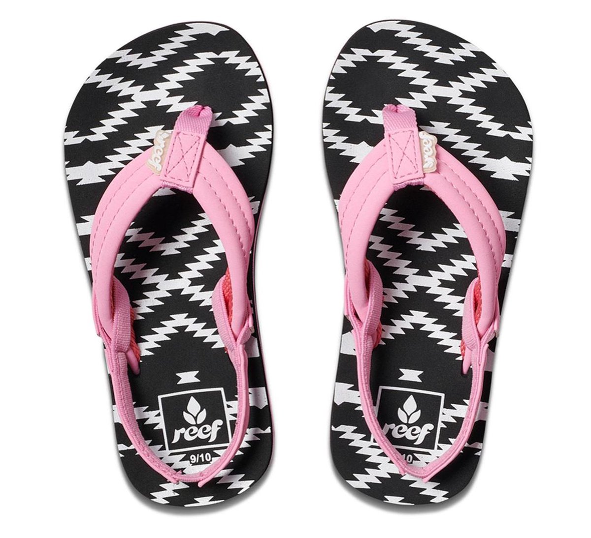 Reef Little Ahi - Maat 21/22 - Meisjes Slippers - Roze/Zwart