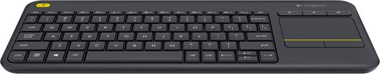 Logitech K400 Plus - Draadloos Touch Toetsenbord - QWERTY US / Zwart