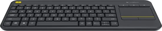 Logitech K400 Plus - Draadloos Touch Toetsenbord - QWERTY ISO - Zwart