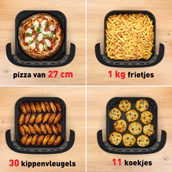 Tefal Easy Fry XL Surface FW4018 - Airfryer 4L - Pizza Tot 27 cm - 10 Programma's - Extra-Crisp - 70% Energiebesparing - Voor 4 Personen