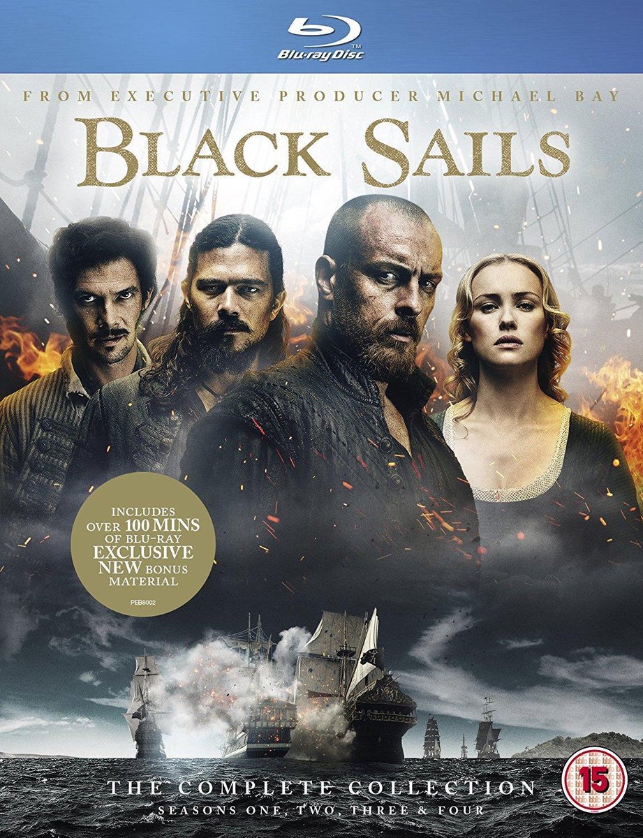 blu-ray, afbeelding, black sails, piratenserie, drama