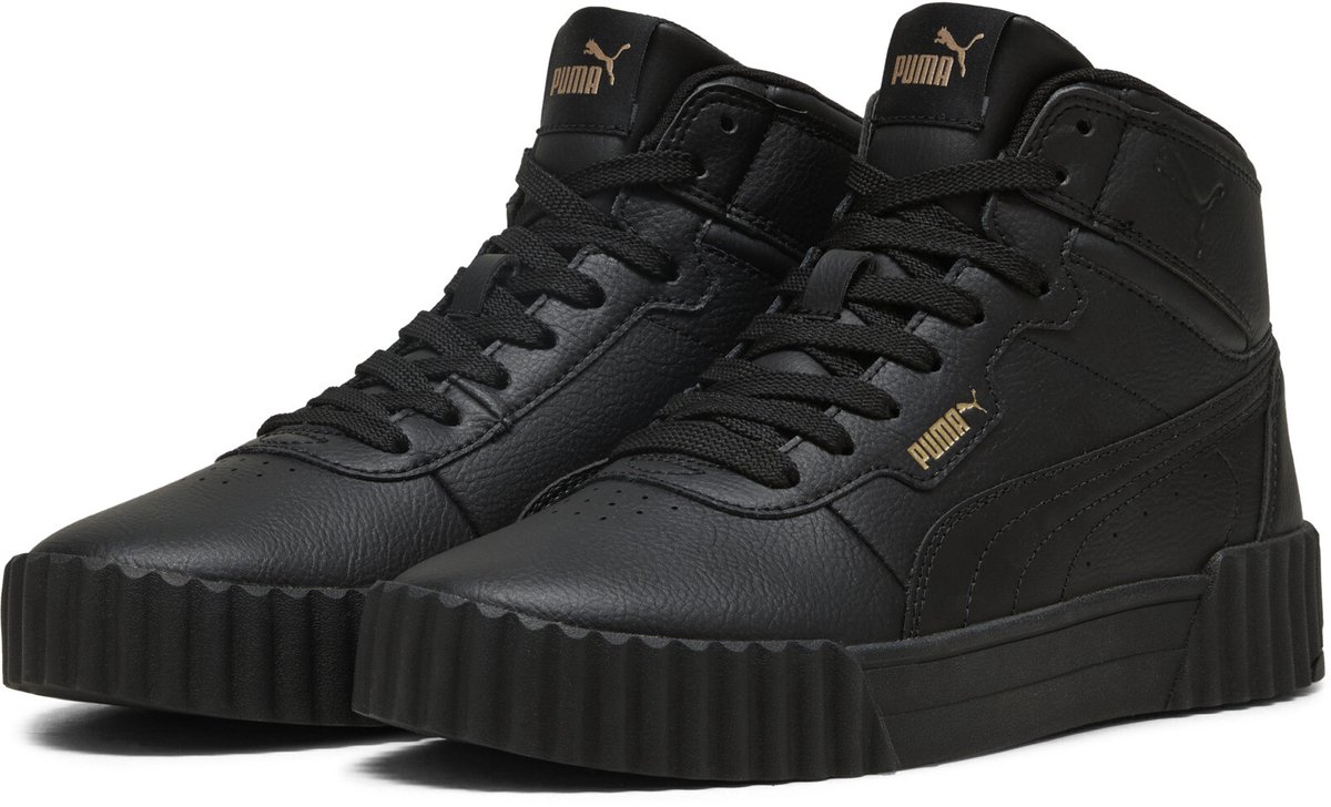 PUMA - maat 38.5 - Carina 3.0 Mid Dames Sneakers - PUMA Gold