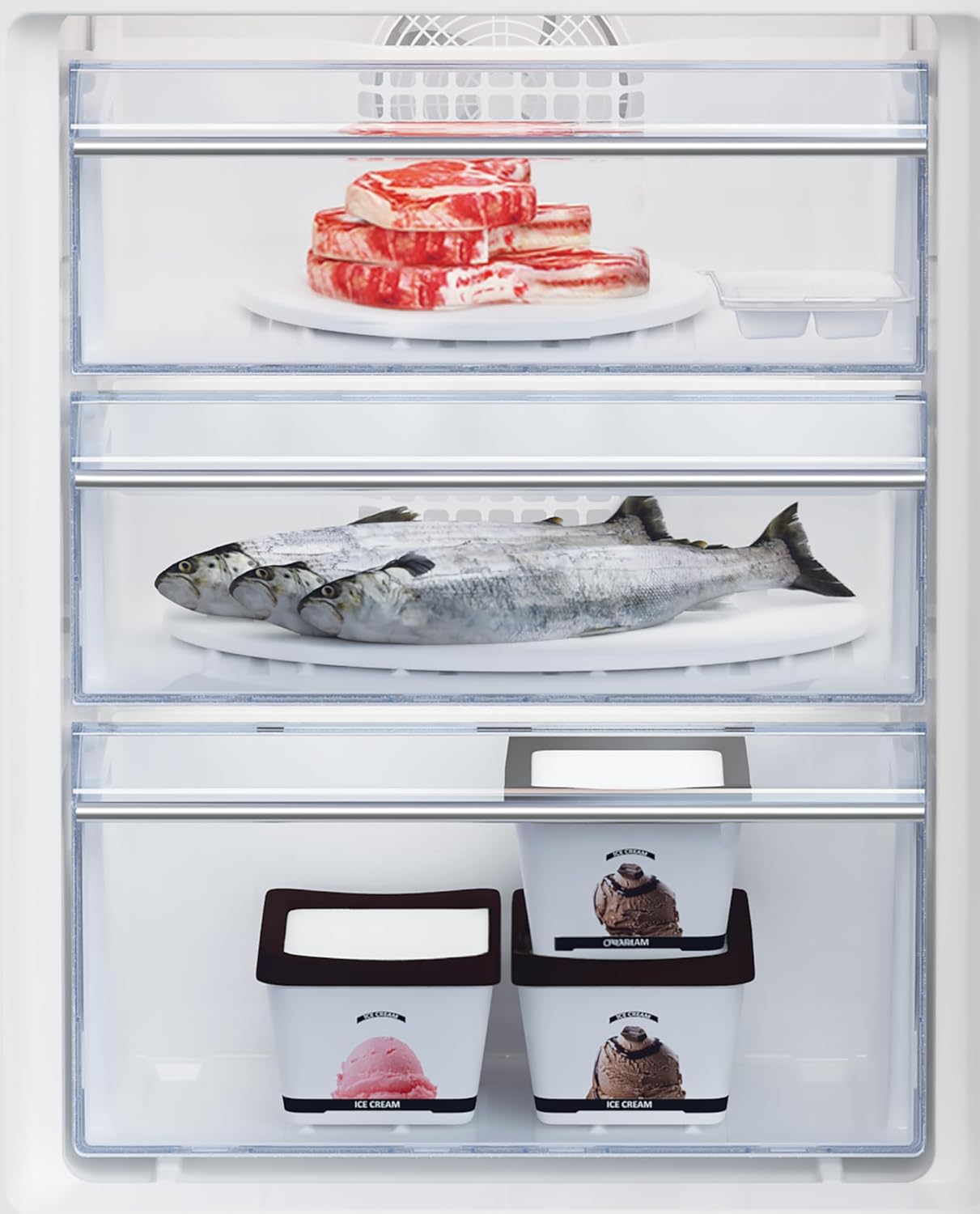 vis, koelfrigo, vlees, vis, ijs-eam
