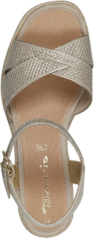 sandalen, sandalen met band, glitter, glitterband sandaal, wedge sandaal