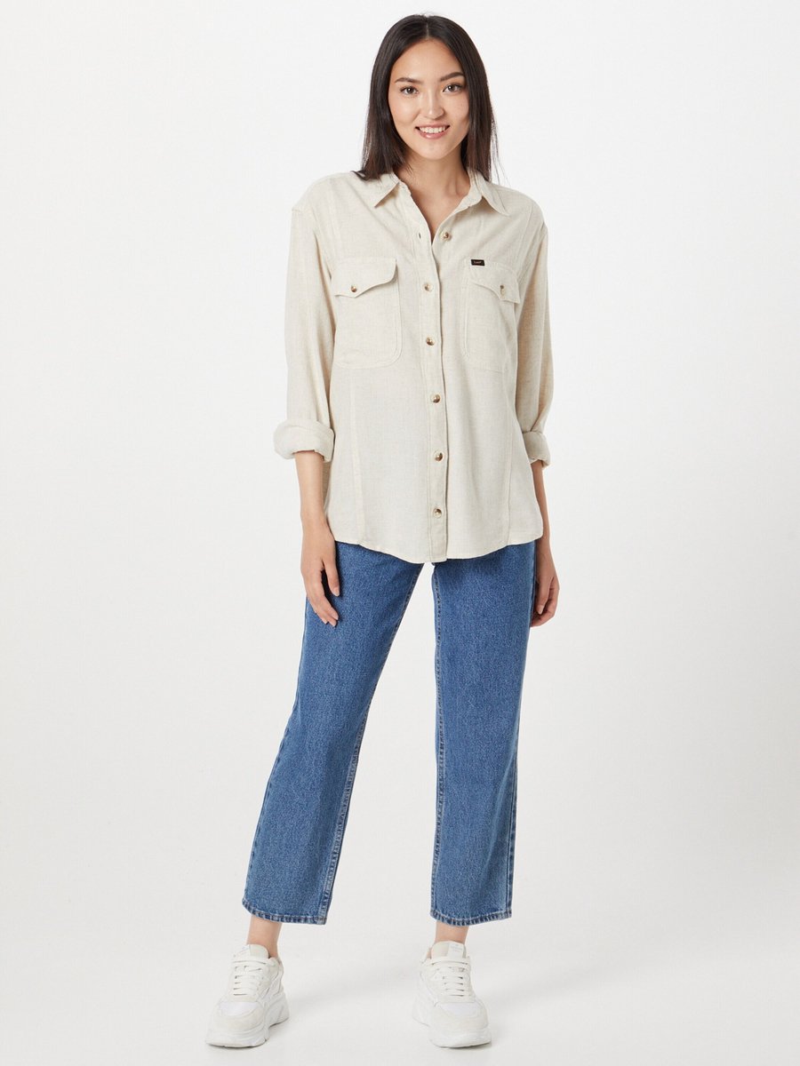 LEE Two Pocket Ecru Dames Blouse - Maat S