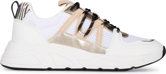 POSH by Poelman - Maat 40 - CELINE Dames Sneakers - Beige met combinatie