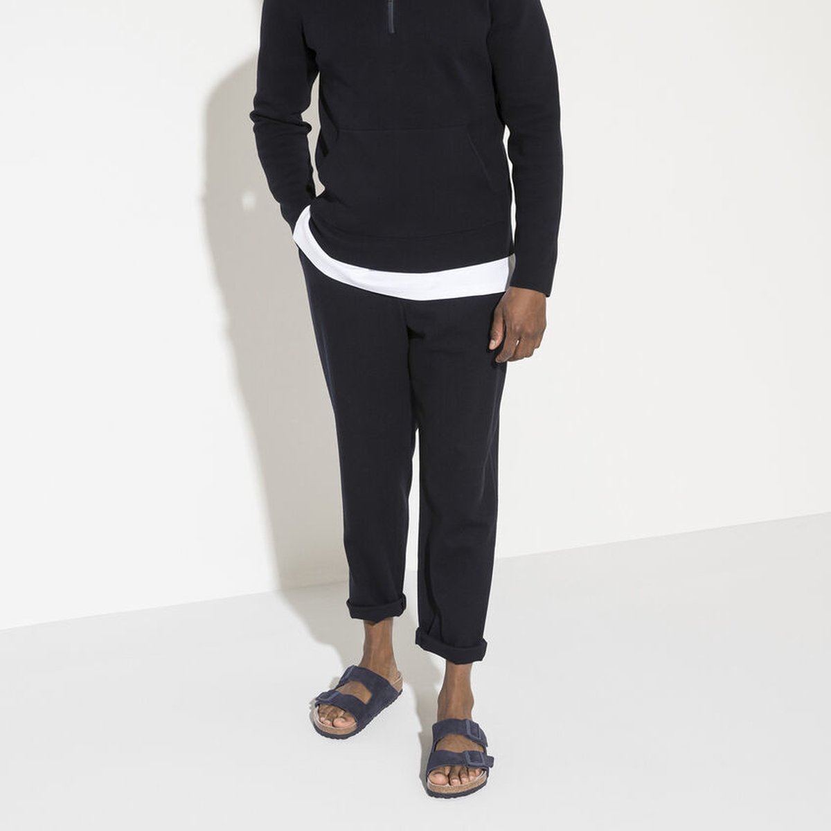 Birkenstock - maat 38- Arizona Suede Blauw Smal Voetbed - Slipper - 1020716