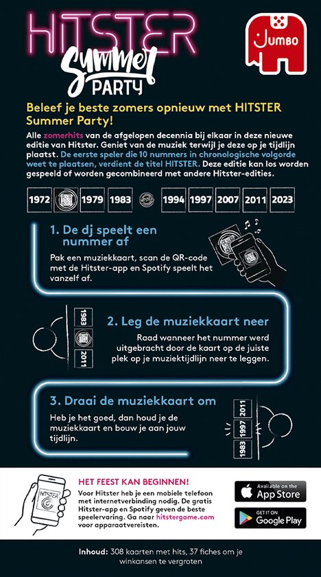 Jumbo - Hitster - Summer Party! - Nederlandstalig Partyspel - Actiespel