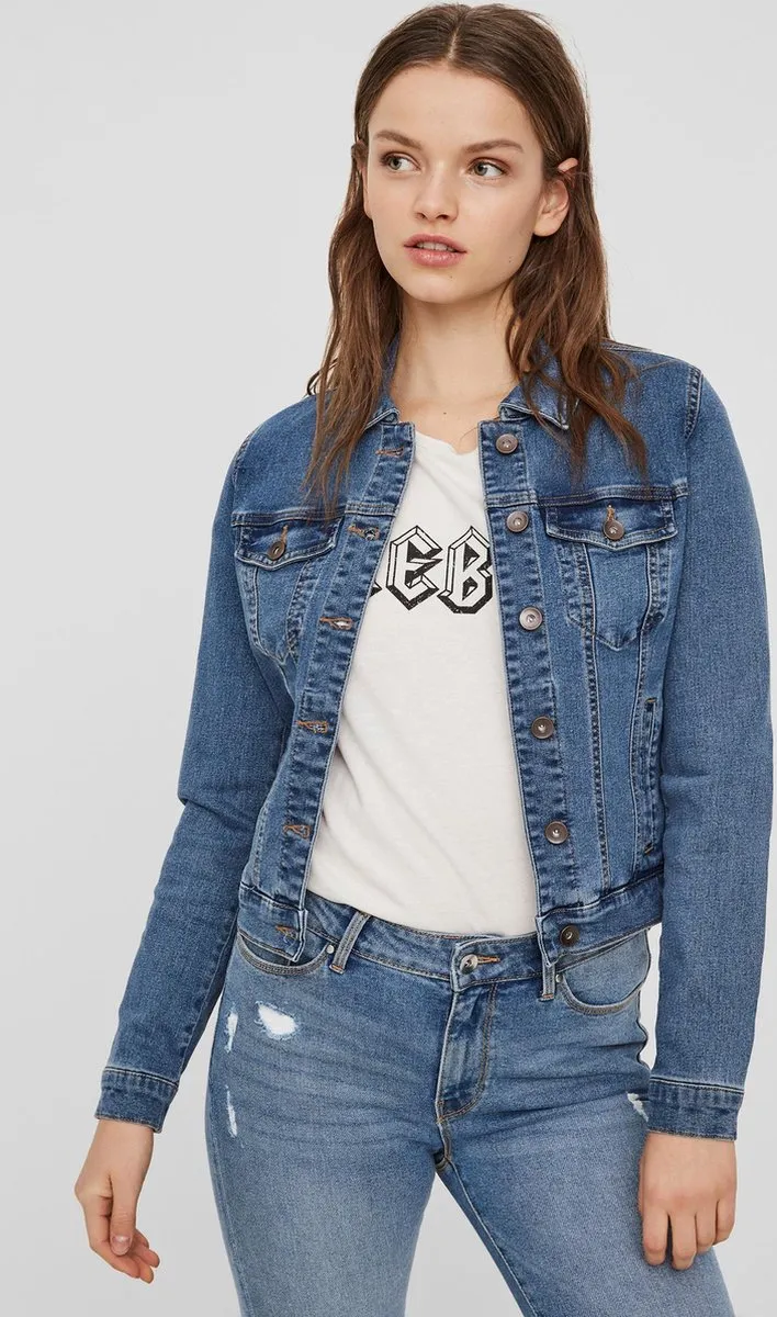 Vero Moda - Maat XL - VMHOT SOYA LS DENIM JACKET MIX GA NOOS Dames Jas
