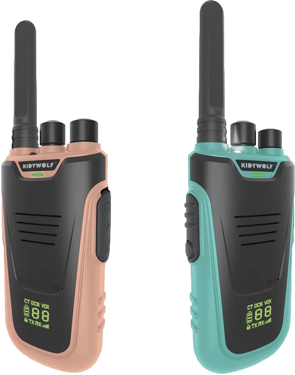kindwolf, two-way radio, kids device, walkie-talkie, plastic handle