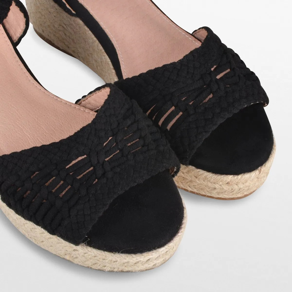 POSH by Poelman NANA Dames - 39 - Sandalen/Espadrilles - Zwart