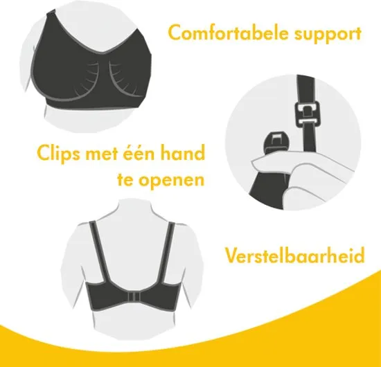 Medela - Maat S - Zwangerschaps en voedingsbeha - Zwart