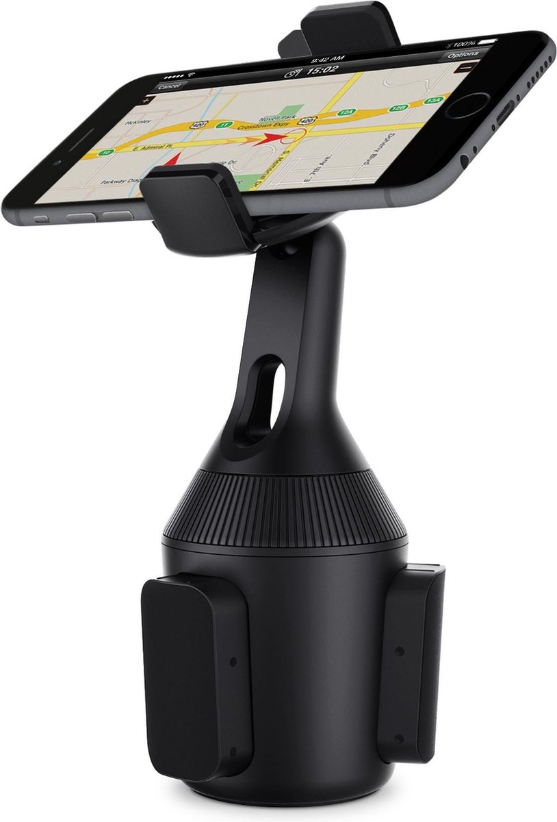 Belkin Telefoonhouder auto - bevestiging in bekerhouder - Zwart
