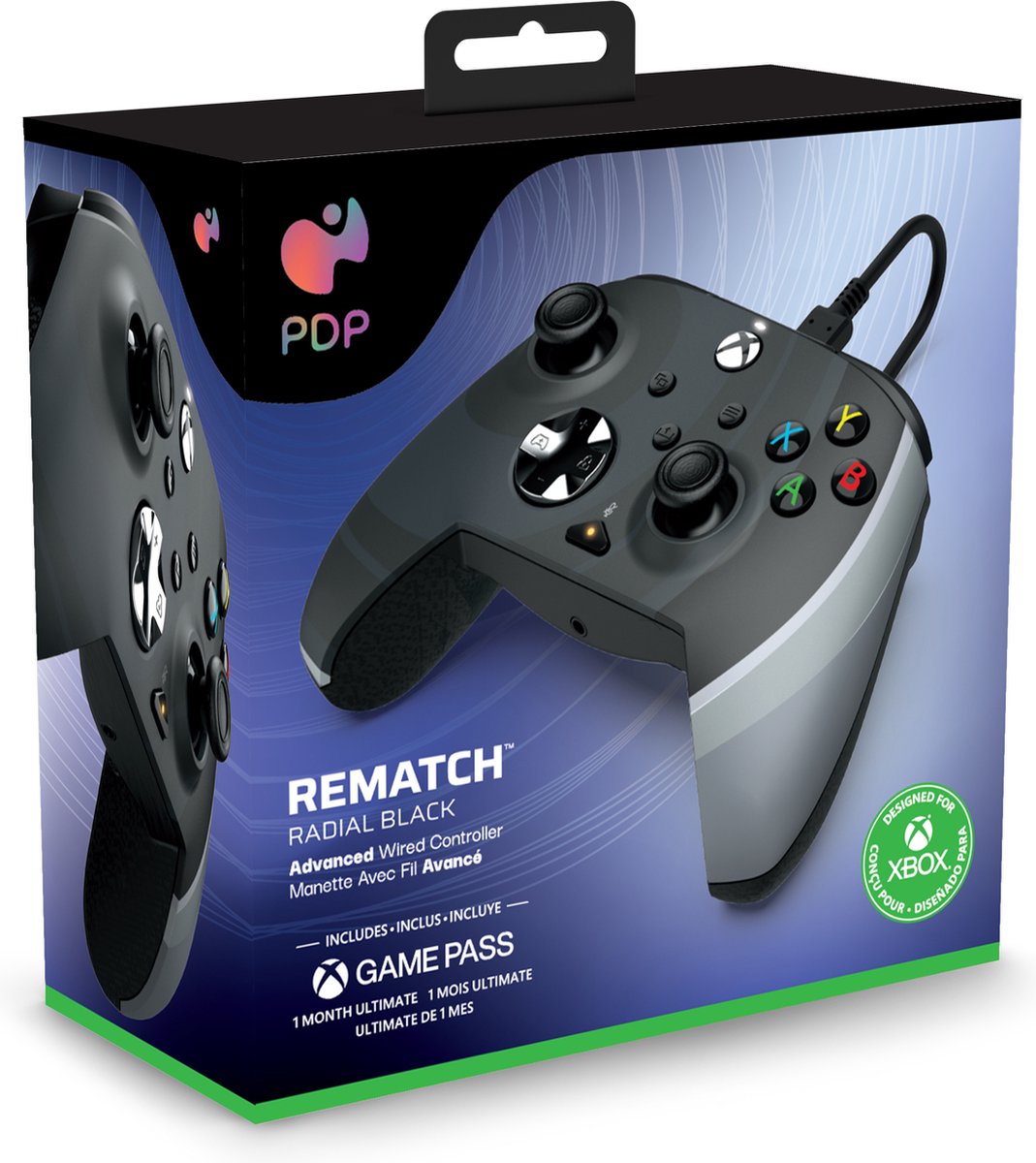 PDP Rematch - Bedrade Controller - Xbox Series X|S - Radial Black