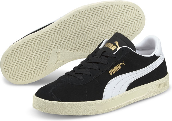 PUMA Club - maat 42 - Unisex Sneakers - Black/White/Gold/Ivory Glow