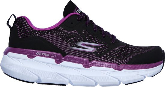 Skechers - maat 40- Max Cushioning Premier Dames Sneakers - Black-Purple