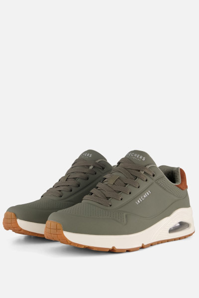 Skechers Uno - maat 43 - Suited On Air - Heren Sneakers - Olijfgroen