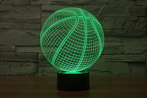 3D basketbal - tafellamp - groen
