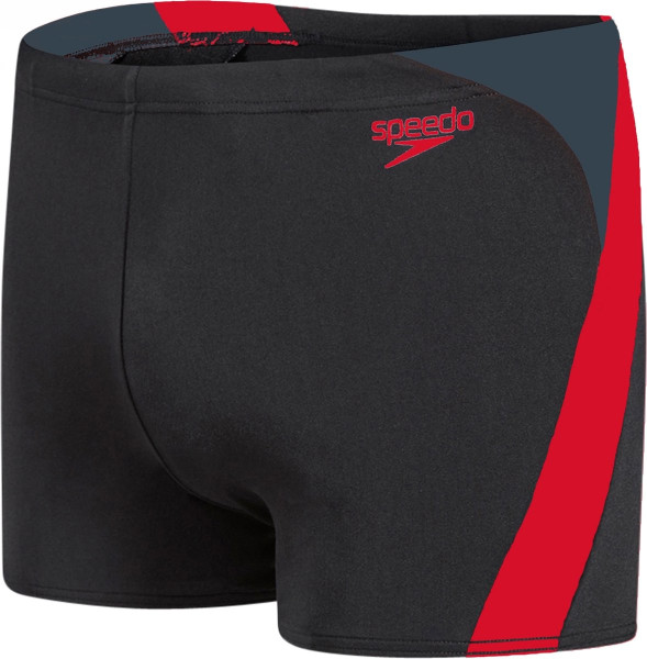 Speedo - Maat 5 - Splice Aquashort Heren - Zwart / Rood